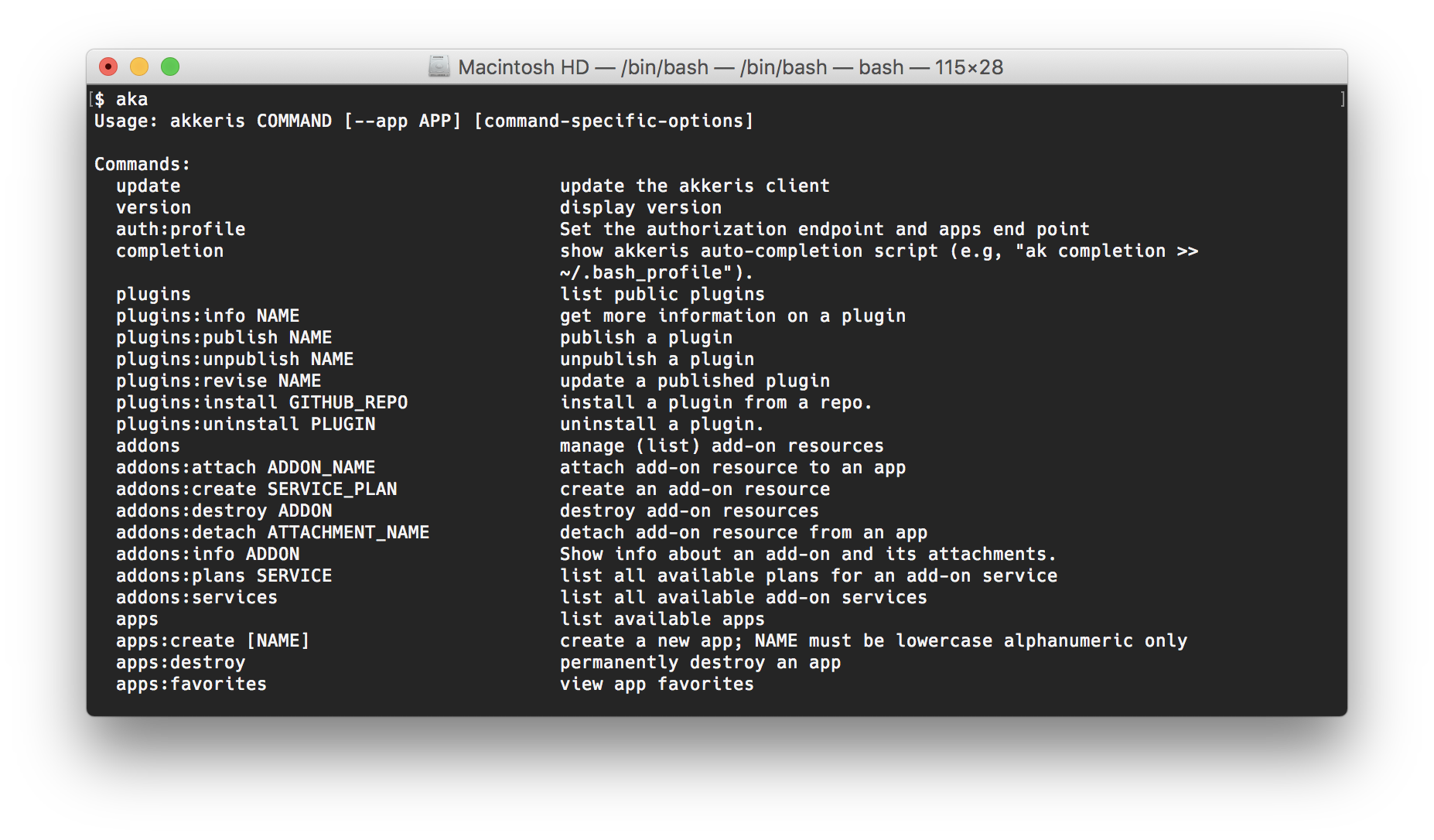 CLI Screenshot